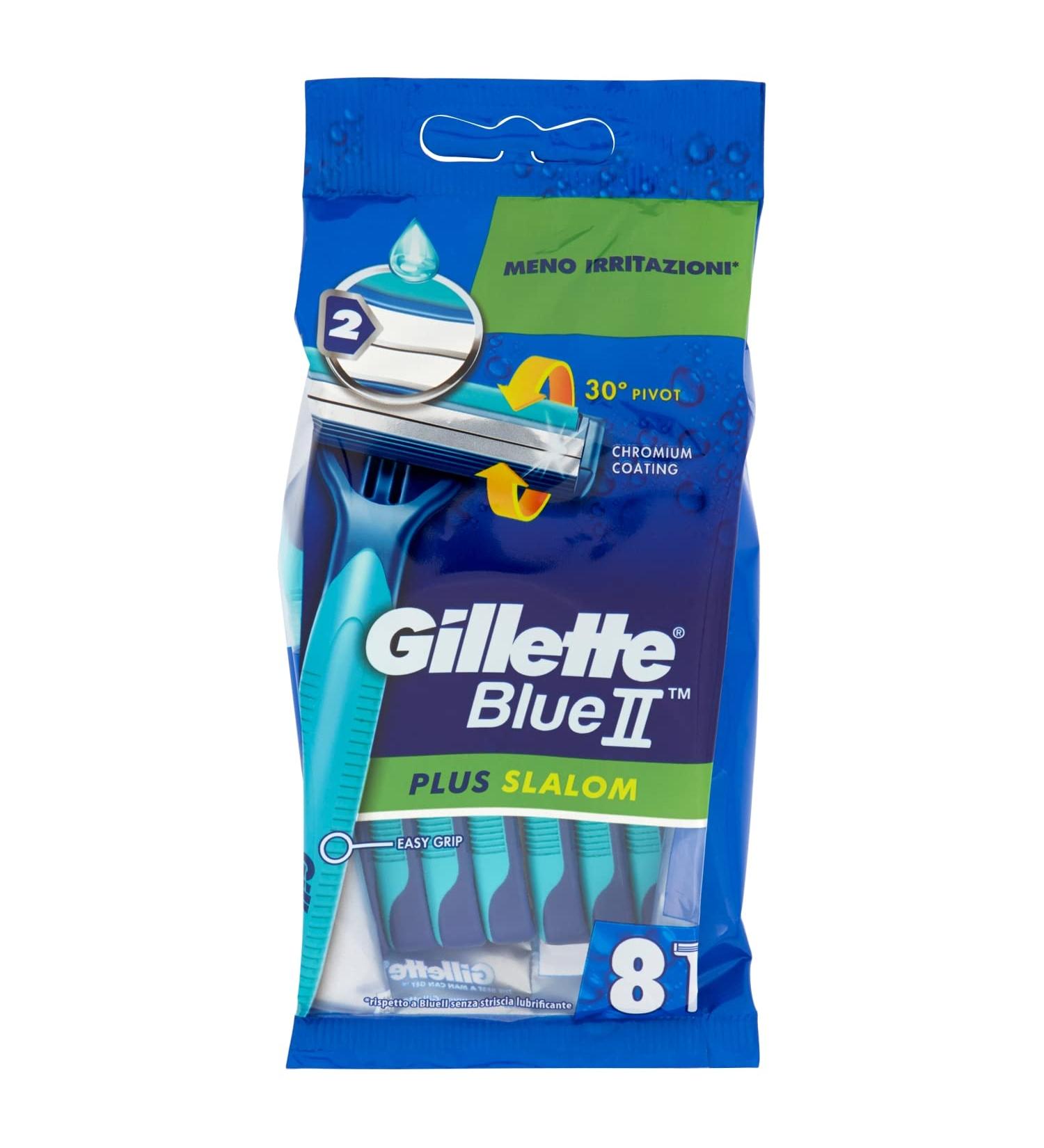 Gilette blue 2 plus razor pouch 8 pcs pack razors