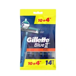 Gillette blue 2 plus razor pouch 10+4 razors