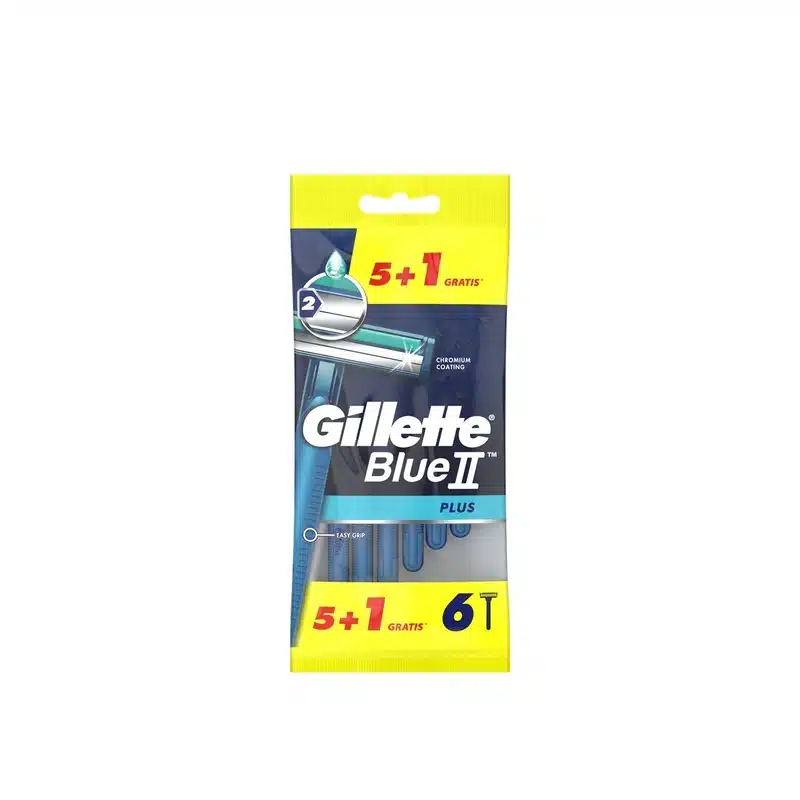 Gillette blue 2 plus razor pouch 5+1 razors